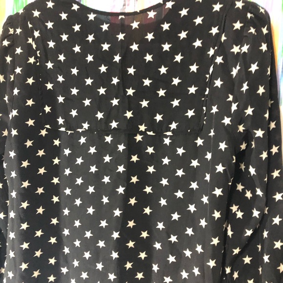 J. Crew black silk dress white stars - Picture 7 of 8